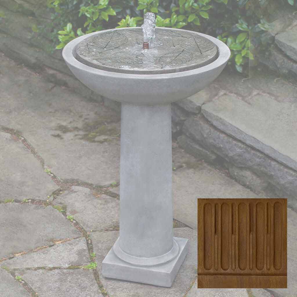 Campania Hydrangea Leaves Birdbath Fountain - FT-248