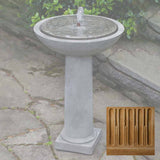 Campania Hydrangea Leaves Birdbath Fountain - FT-248
