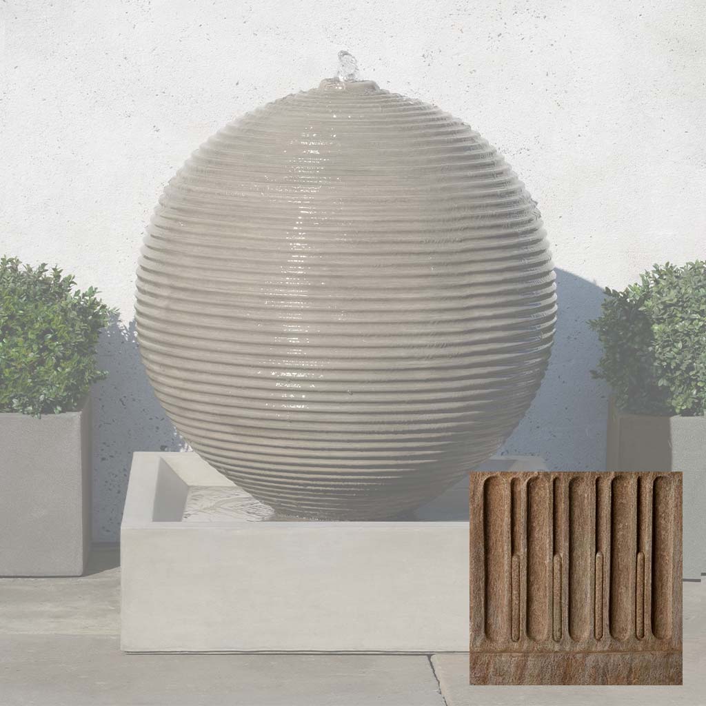 Campania Ribbed Sphere Fountain - GFRCFT-1114