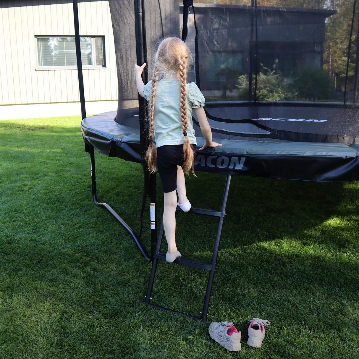 ACON Air 12ft Round Trampoline with Safety Net and Ladder, GEN 2.0