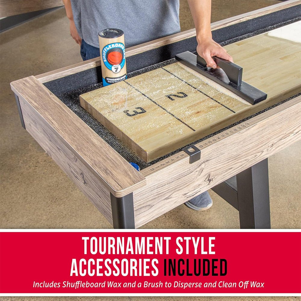 Gosports Premium Shuffleboard Table Set For Game Rooms With Pucks, Wax, And Brush, 9FT (96275134)