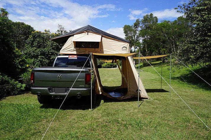 Guana Equipment Wanaka 55" Roof Top Tent Setup With XL Annex - 3 Person - GE0001