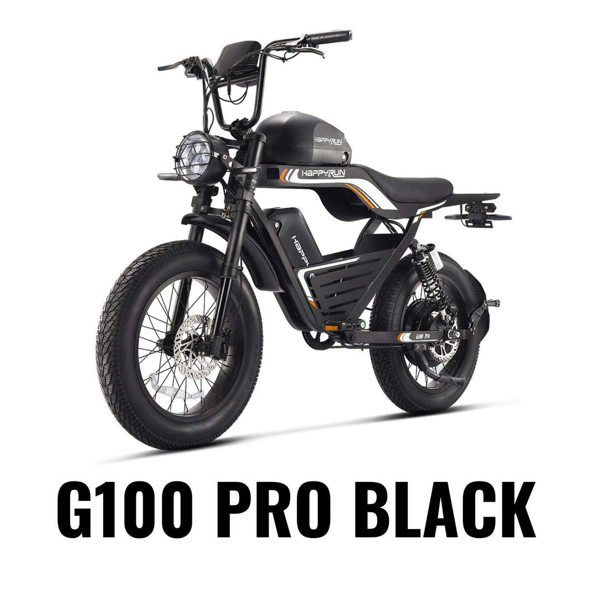 HappyRun G100 (G100 Pro) Long Distance Electric Fat Tire Bike Motorcycle (SAK95715)