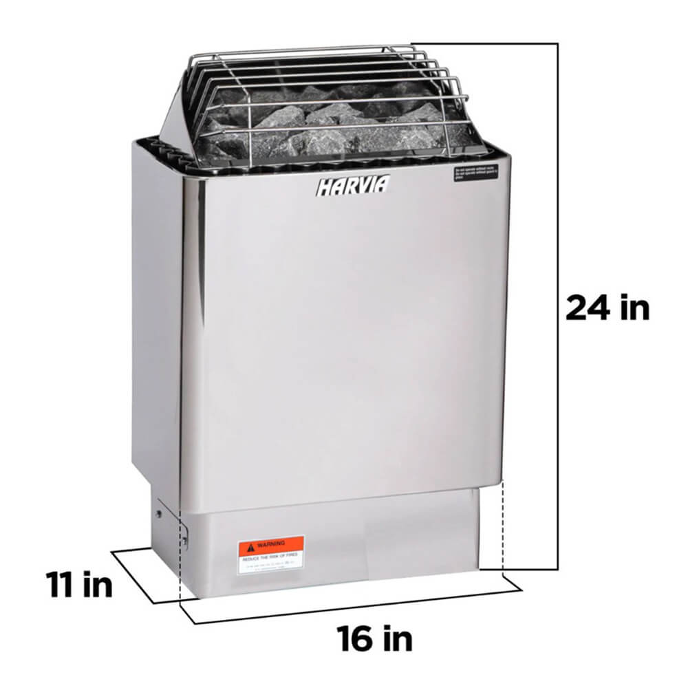 Harvia KIP UL Certified Electric Sauna Heater With Xenio CX170 Digital Control, WiFi Remote Control & Sauna Stones (SAK74563)