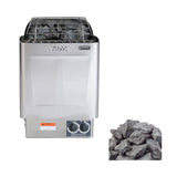 Harvia KIPB Wet Dry Electric Sauna Heater Stove With Built-In Controls & Sauna Stones (SAK47351)