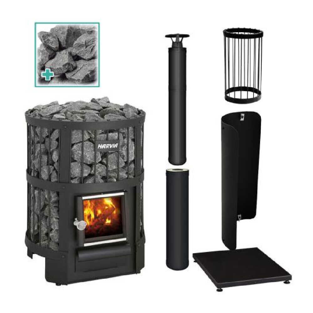 Harvia Legend 150 Sauna Stove Package, 16KW [LEGEND 150 PACKAGE BK] (SAK67219)