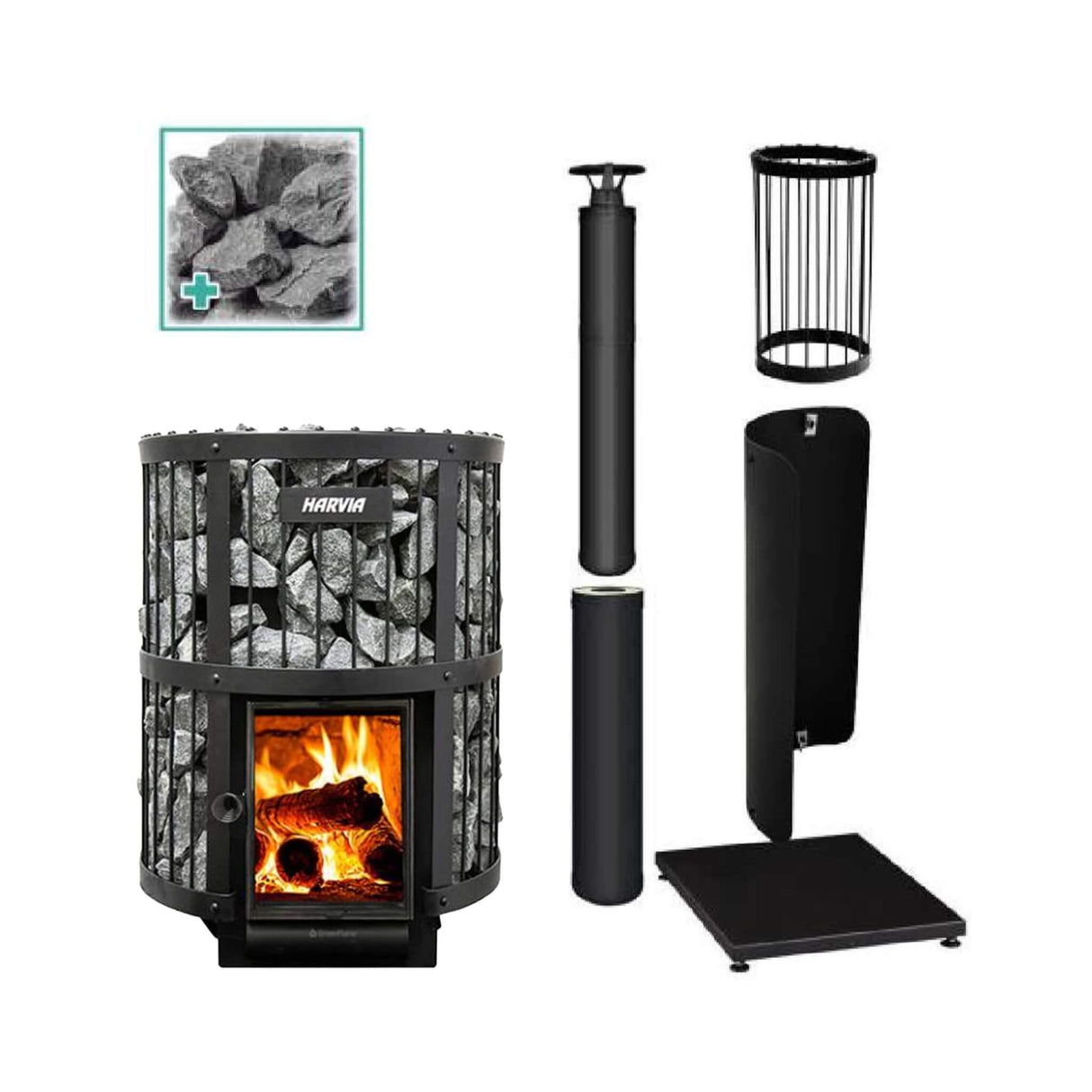 Harvia Legend 150 Sauna Stove Package, 16KW [LEGEND 150 PACKAGE BK] (SAK67219)