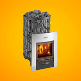 Harvia Legend Duo Wood Burning Sauna Stove/Fireplace Combo With Sauna Stones (SAK30749)