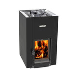 Harvia Greenflame 22 Linear Wood Sauna Stove With Sauna Stones, 15.7KW [WKLI22GM] (SAK62094)