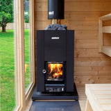 Harvia Linear Black Wood Sauna Stove With Sauna Stones [WK16/20/28OC] (SAK15368)