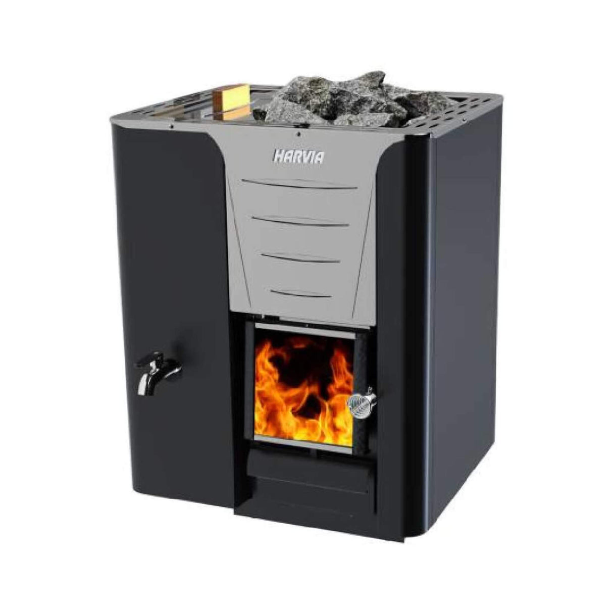 Harvia Pro 20 LS/RS Sauna Wood Stove With Water Tank & Sauna Stones, 24.1KW [WK200LS/RS] (SAK27456)