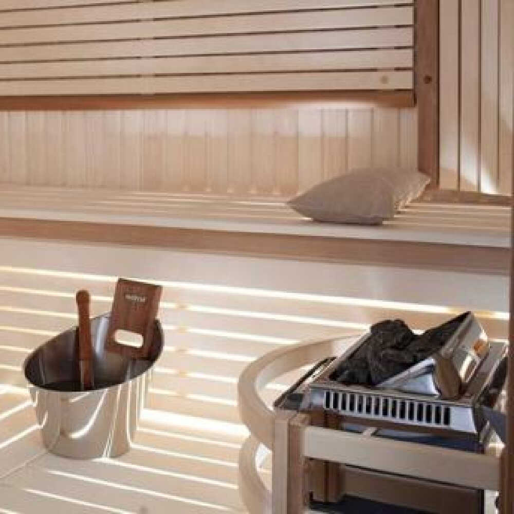 Harvia Topclass KV Stainless Steel Sauna Heater With Built-In Temperature Controls & Sauna Stones [JKV45/60/80] (SAK31695)