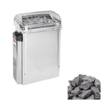 Harvia Topclass KV Stainless Steel Sauna Heater With Built-In Temperature Controls & Sauna Stones [JKV45/60/80] (SAK31695)