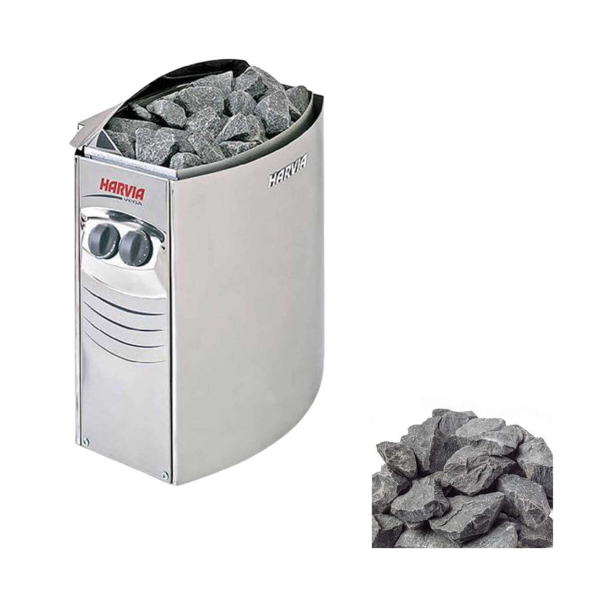 Harvia Vega Compact Electric Steel Sauna Heater With Sauna Stones [VC1700/1900/3500] (SAK48271)