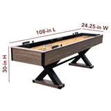 Hathaway Excalibur Rustic Shuffleboard Table With Leg Levelers, 9FT (96847512)