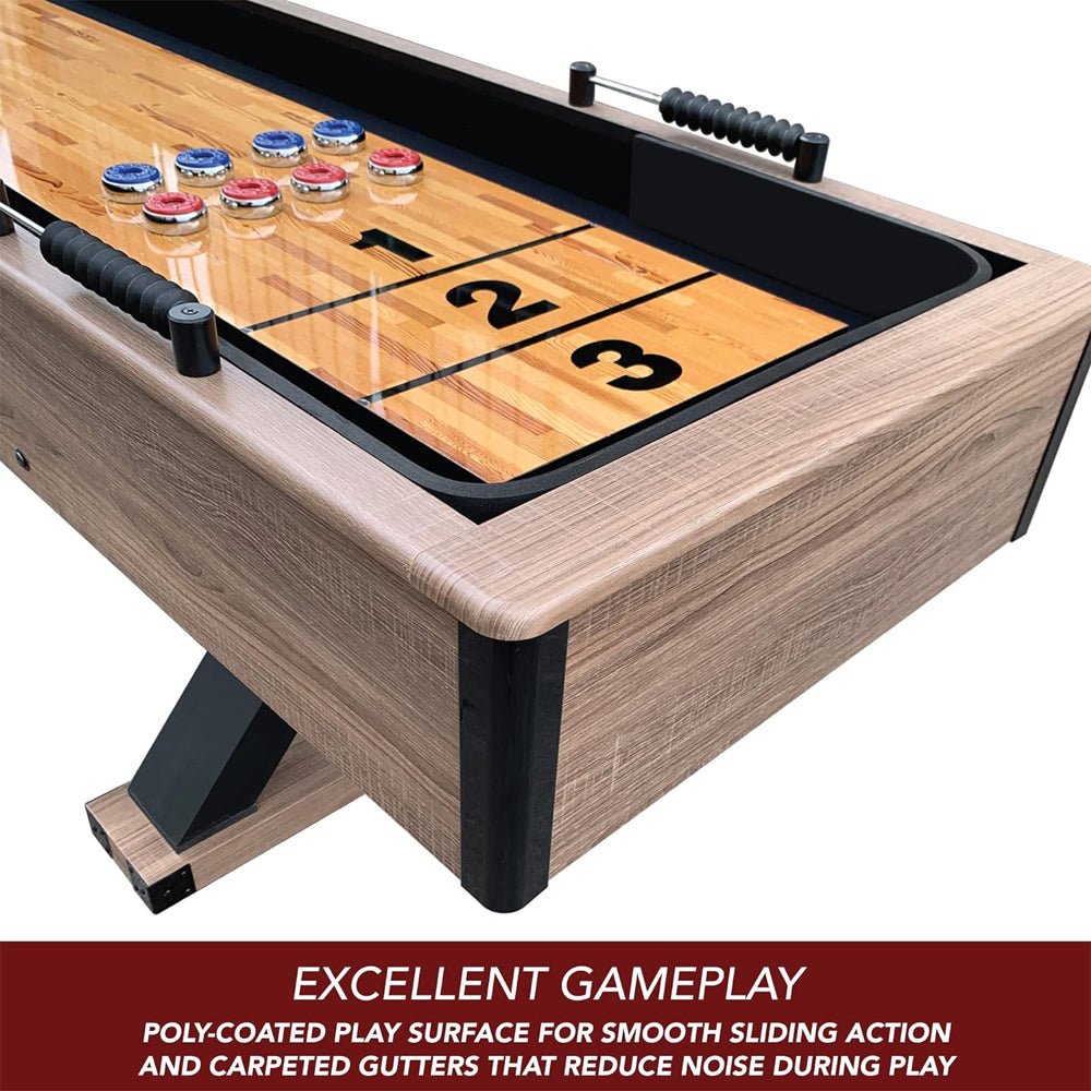 Hathaway Excalibur Rustic Shuffleboard Table With Leg Levelers, 9FT (96847512)