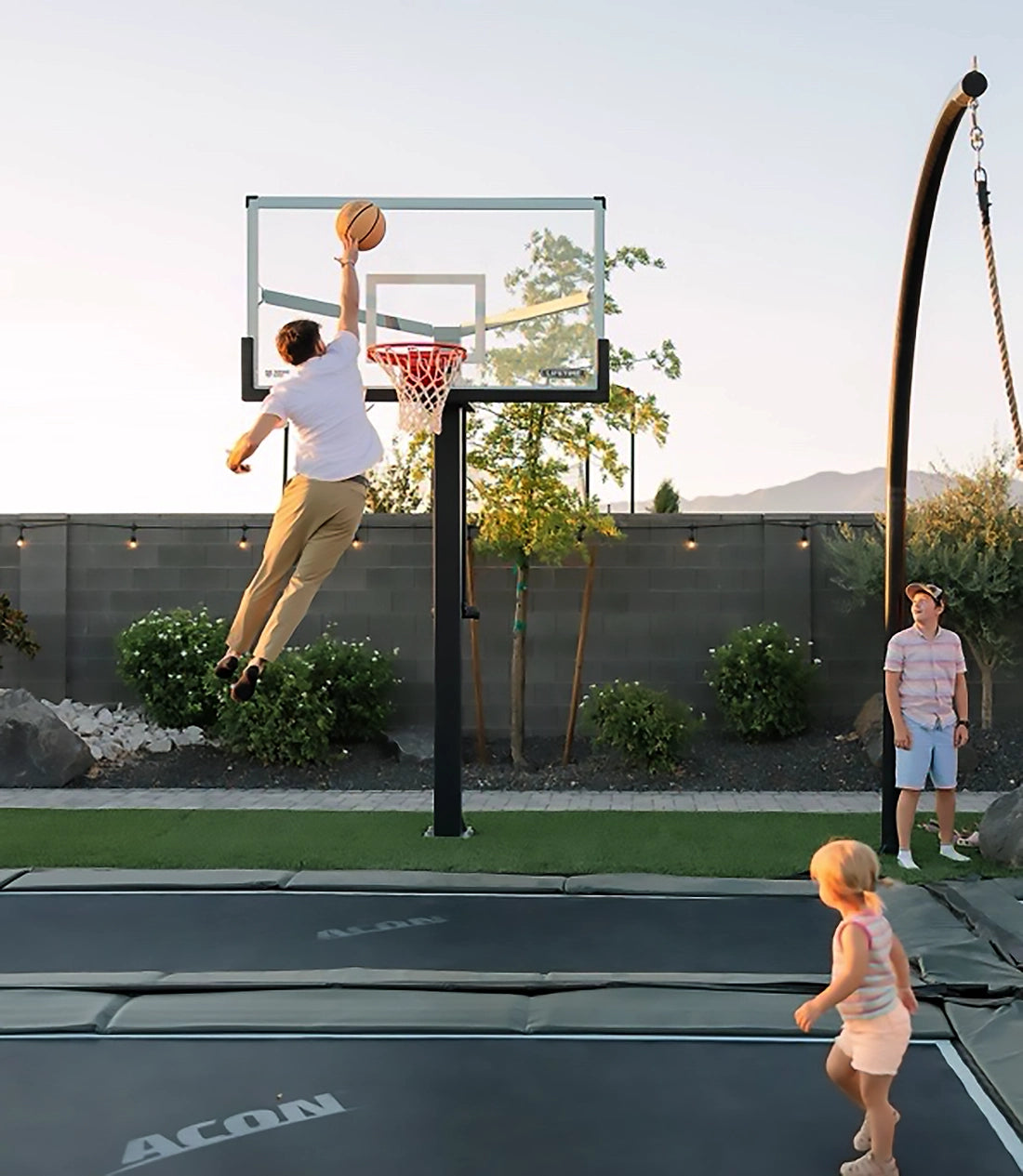 ACON 16 HD PRO Rectangular Trampoline with Net and Ladder