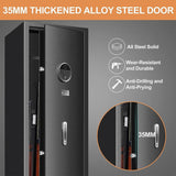 57" Heavy Duty Anti-Theft Fireproof Biometric Gun Rifle Pistol Safe For Home, 11-12 Guns (97253186)