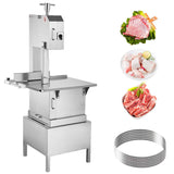 Heavy Duty Commercial Electric Meat Bone Saw Cutting Band Machine With 6 Saw Blades, 2200W