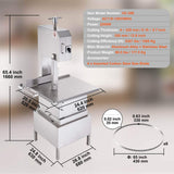 Heavy Duty Commercial Electric Meat Bone Saw Cutting Band Machine With 6 Saw Blades, 2200W