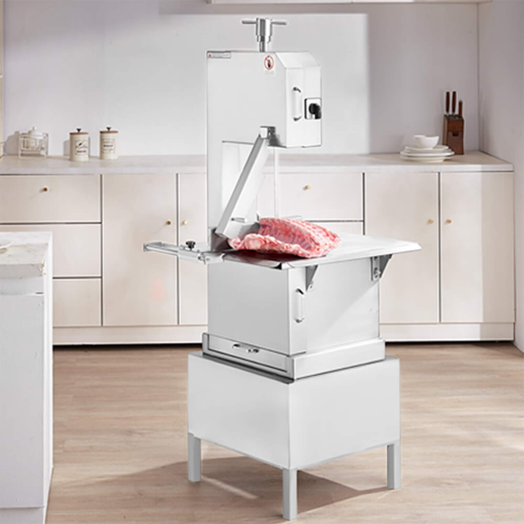 Heavy Duty Commercial Electric Meat Bone Saw Cutting Band Machine With 6 Saw Blades, 2200W