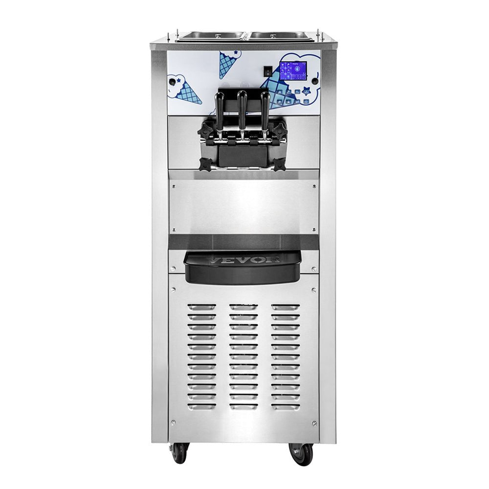 Heavy Duty Commercial Two Hopper Soft Serve Ice Cream Machine With LCD Panel, 2500W (95372618)