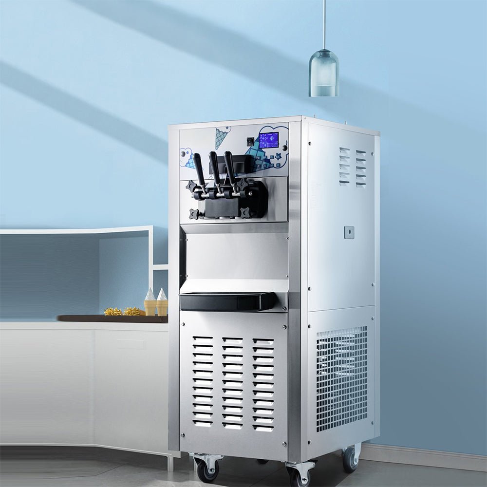 Heavy Duty Commercial Two Hopper Soft Serve Ice Cream Machine With LCD Panel, 2500W (95372618)