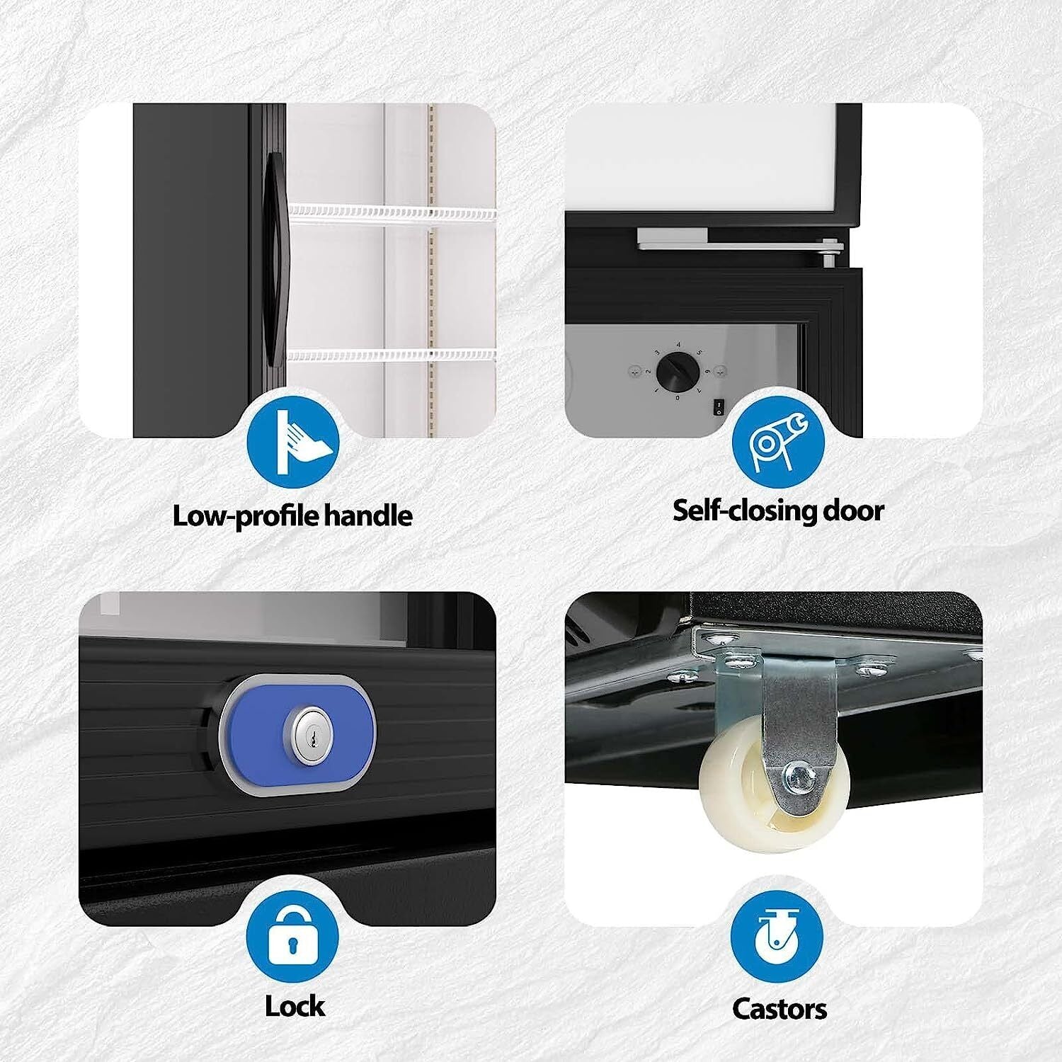 Heavy Duty Industrial Glass Door Beverage Merchandiser Refrigerator Cooler, 11 Cu.Ft (96804571)