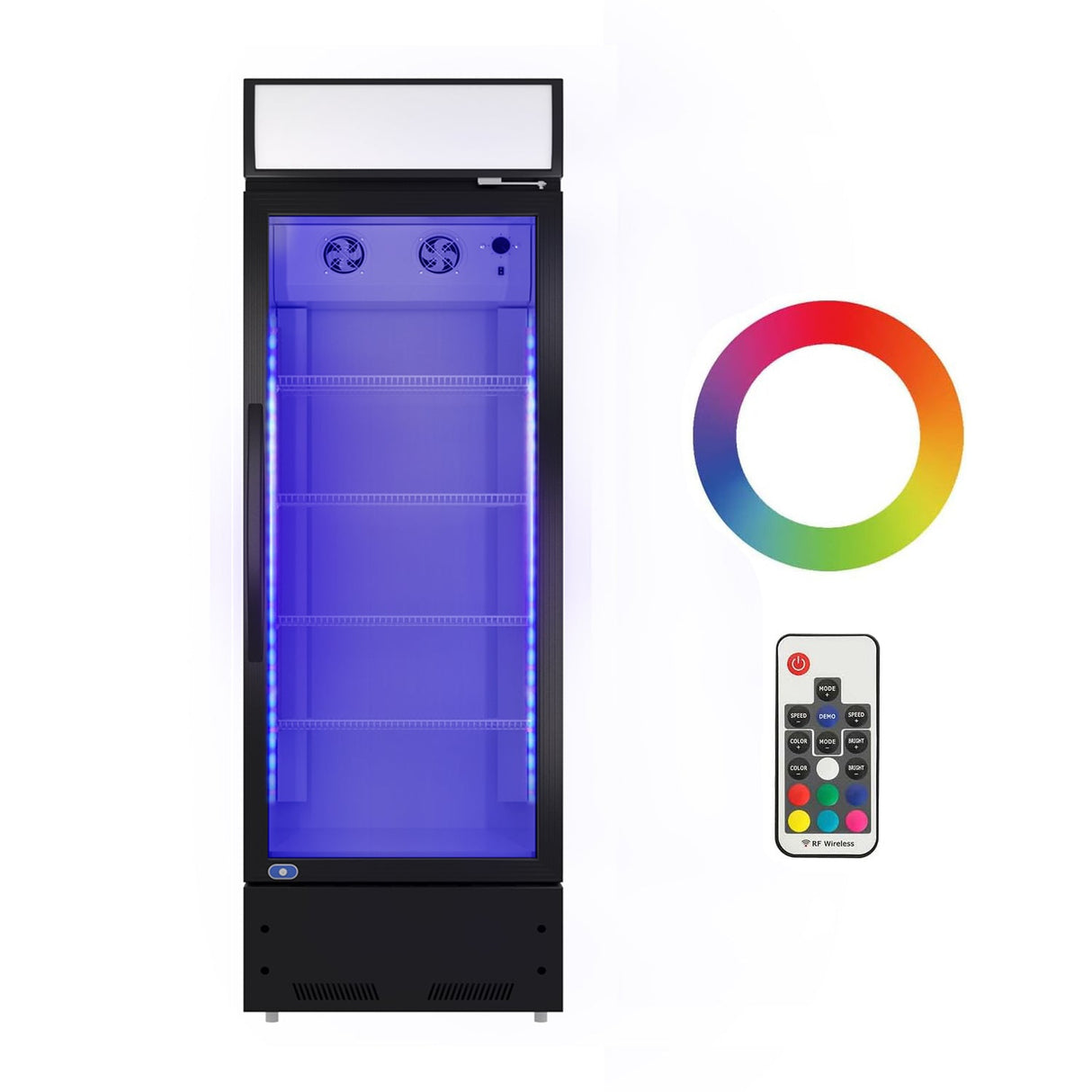 Heavy Duty Industrial Glass Door Beverage Merchandiser Refrigerator Cooler, 11 Cu.Ft (96804571)