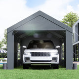[12x20FT] Heavy Duty Outdoor Premium Garage Tarp Canopy Shelter W/ Removable Sidewalls