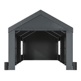 [12x20FT] Heavy Duty Outdoor Premium Garage Tarp Canopy Shelter W/ Removable Sidewalls