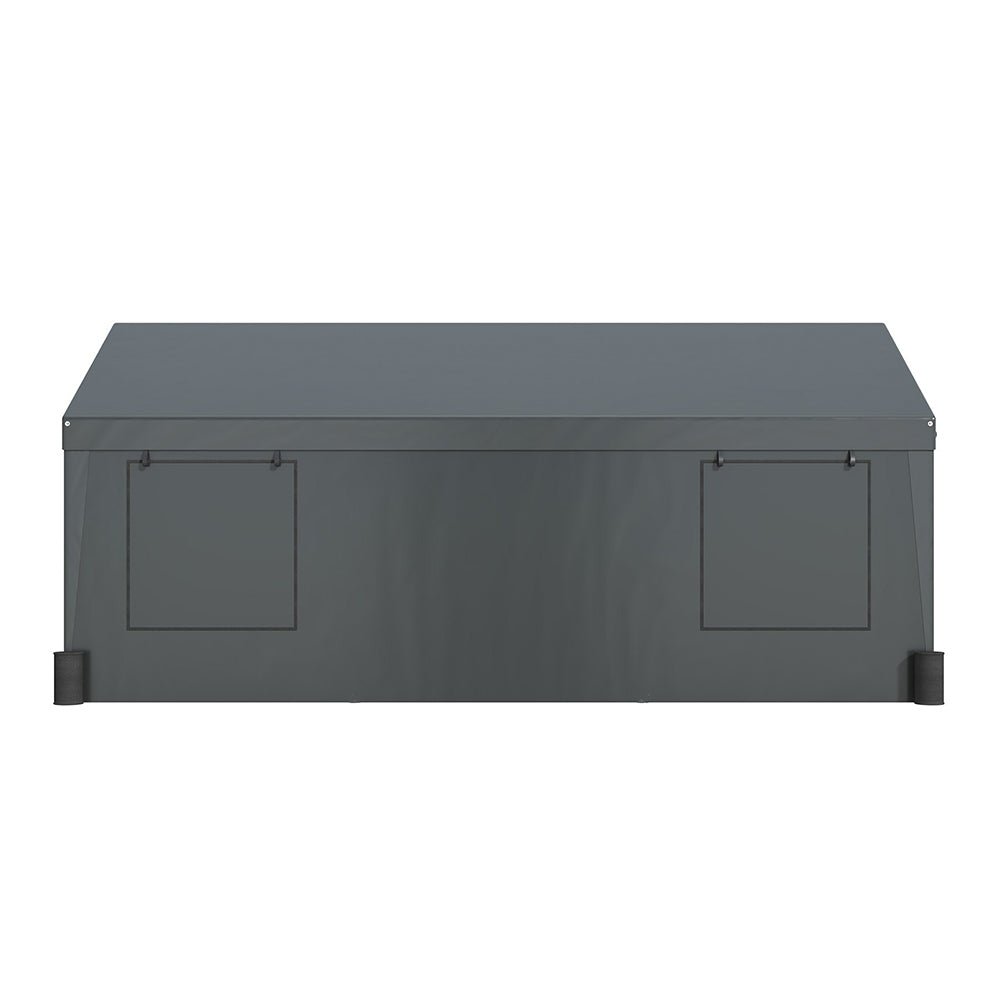 [12x20FT] Heavy Duty Outdoor Premium Garage Tarp Canopy Shelter W/ Removable Sidewalls
