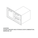 Hestan 36″ Marquise With Double Drawer And Storage Combination - AGSDR36