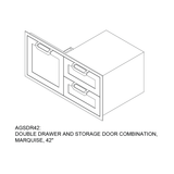 Hestan 42″ Marquise With Double Drawer And Storage Combination - AGSDR42