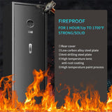 57 Inch High Capacity Extra Large Biometric Home Gun Safe W/ Inner Lockbox For Rifles & Pistols (93516472)