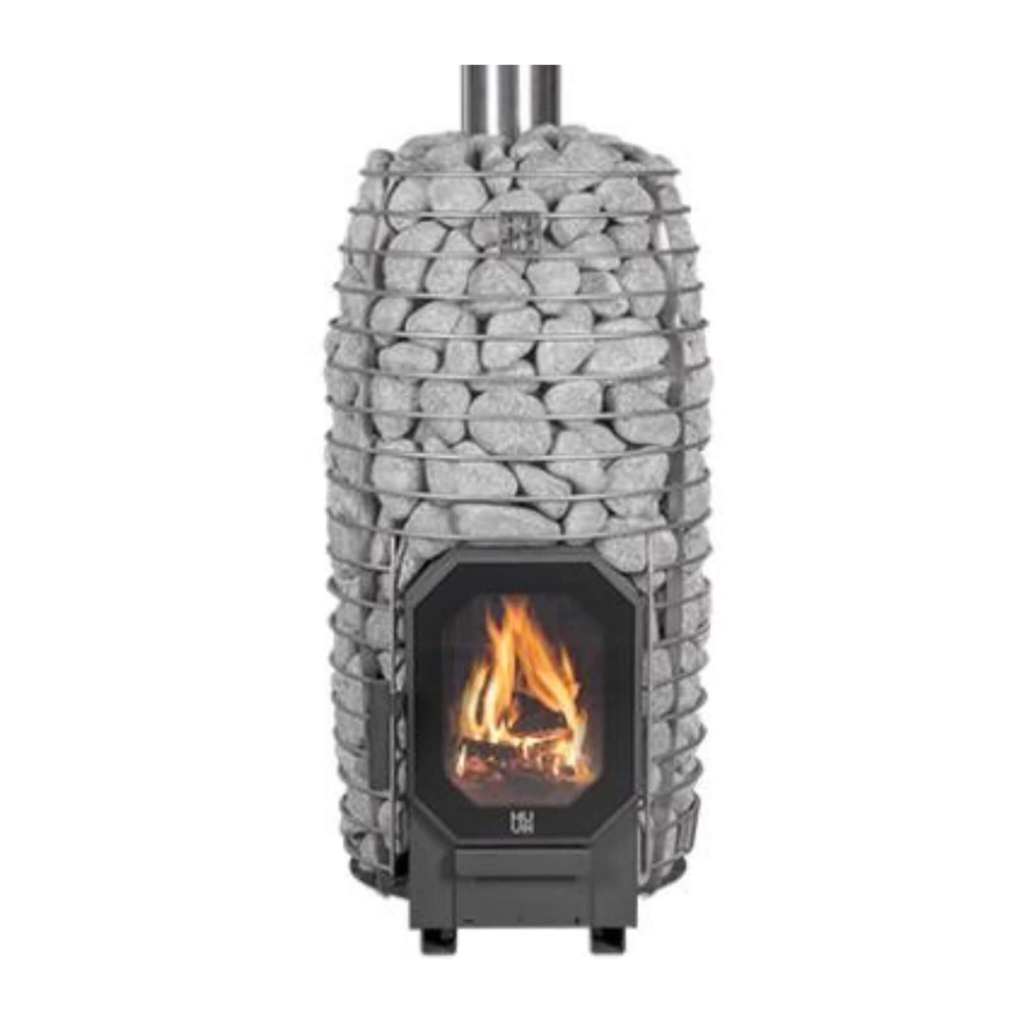 Huum Hive Flow Mini LS 8.5KW Wood-Burning Sauna Stove With Firebox Extension & Sauna Stones [H1018012] (SAK60257)