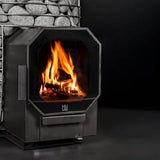 Huum Hive Flow Mini LS 8.5KW Wood-Burning Sauna Stove With Firebox Extension & Sauna Stones [H1018012] (SAK60257)