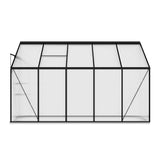 [04x10FT] IKY Premium Anthracite Aluminum Walk-In Greenhouse With Galvanized Base Frame (95247513)