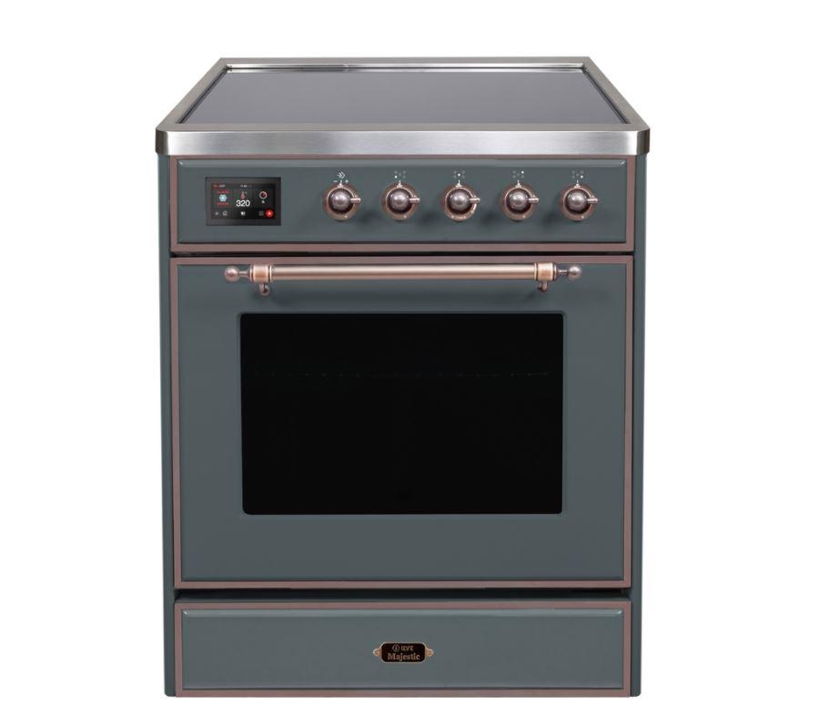 ILVE 30" Majestic II Series Freestanding Electric Single Oven Range with 4 Elements, Triple Glass Cool Door, Convection Oven, TFT Oven Control Display and Child Lock (UMI30NE3)
