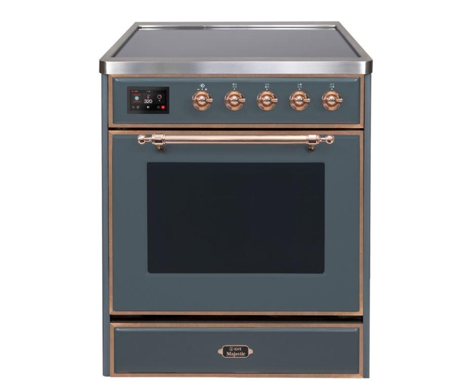 ILVE 30" Majestic II Series Freestanding Electric Single Oven Range with 4 Elements, Triple Glass Cool Door, Convection Oven, TFT Oven Control Display and Child Lock (UMI30NE3)