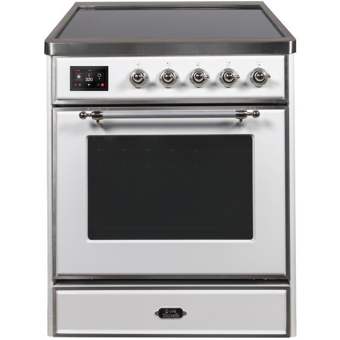 ILVE 30" Majestic II Series Freestanding Electric Single Oven Range with 4 Elements, Triple Glass Cool Door, Convection Oven, TFT Oven Control Display and Child Lock (UMI30NE3)