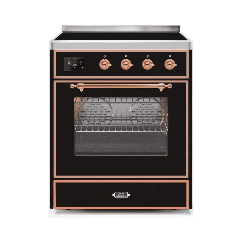ILVE 30" Majestic II Series Freestanding Electric Single Oven Range with 4 Elements, Triple Glass Cool Door, Convection Oven, TFT Oven Control Display and Child Lock (UMI30NE3)