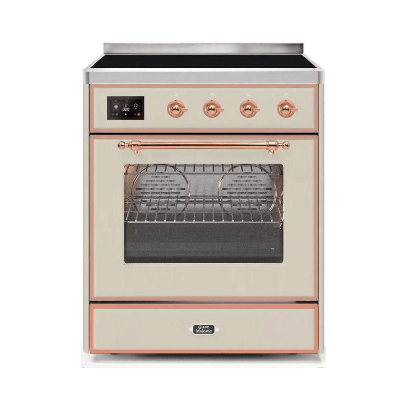 ILVE 30" Majestic II Series Freestanding Electric Single Oven Range with 4 Elements, Triple Glass Cool Door, Convection Oven, TFT Oven Control Display and Child Lock (UMI30NE3)