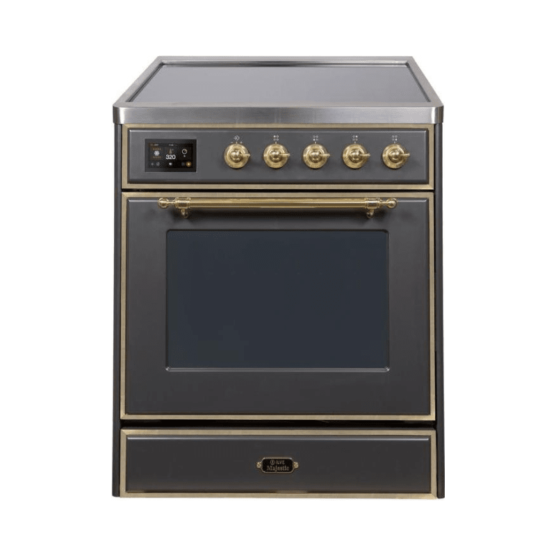 ILVE 30" Majestic II Series Freestanding Electric Single Oven Range with 4 Elements, Triple Glass Cool Door, Convection Oven, TFT Oven Control Display and Child Lock (UMI30NE3)