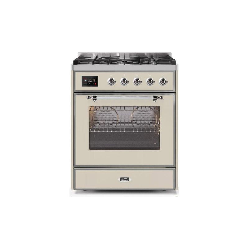 ILVE 30" Majestic II Series Gas Burner and Electric Oven Range with 5 Sealed Burners (UM30DNE3)