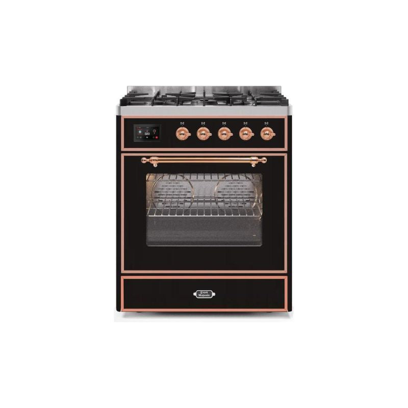ILVE 30" Majestic II Series Gas Burner and Electric Oven Range with 5 Sealed Burners (UM30DNE3)