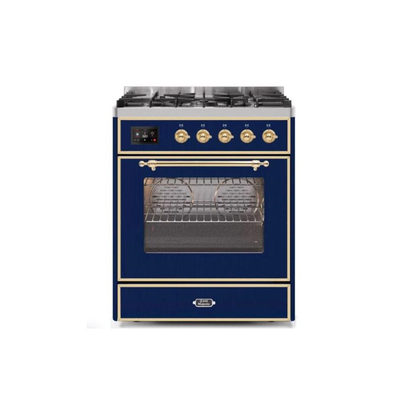 ILVE 30" Majestic II Series Gas Burner and Electric Oven Range with 5 Sealed Burners (UM30DNE3)