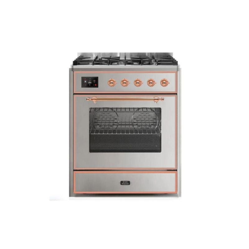 ILVE 30" Majestic II Series Gas Burner and Electric Oven Range with 5 Sealed Burners (UM30DNE3)