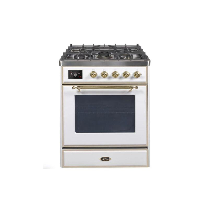 ILVE 30" Majestic II Series Gas Burner and Electric Oven Range with 5 Sealed Burners (UM30DNE3)