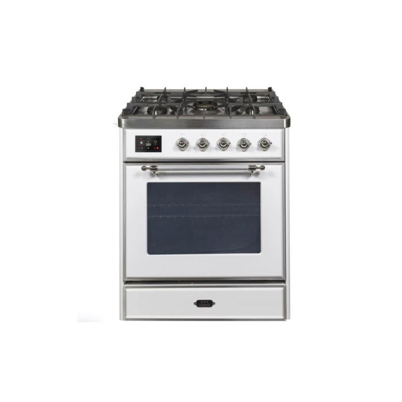 ILVE 30" Majestic II Series Gas Burner and Electric Oven Range with 5 Sealed Burners (UM30DNE3)